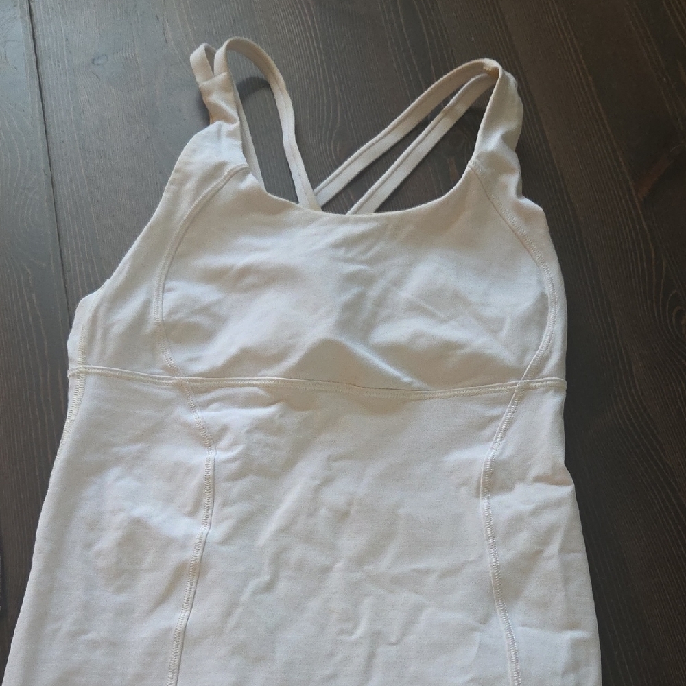 lululemon athletica White Crisscross Sports Tank